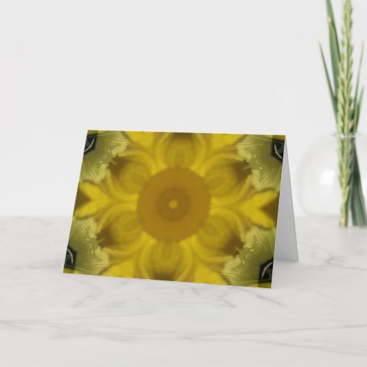 Sunshine Flower Burst Golden Kaart (Voorkant)