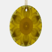 Sunshine Flower Burst Golden Keramisch Ornament (Rechts)