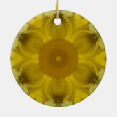Sunshine Flower Burst Golden Keramisch Ornament (Achterkant)
