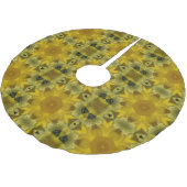 Sunshine Flower Burst Golden Kerstboom Rok (Gekanteld)