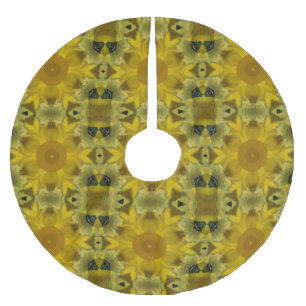 Sunshine Flower Burst Golden Kerstboom Rok