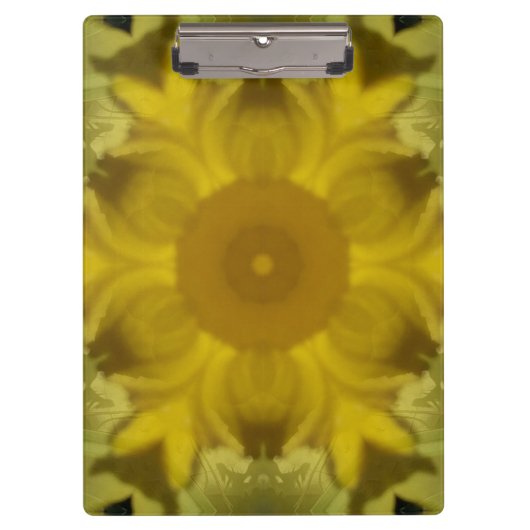 Sunshine Flower Burst Golden Klembord (Voorkant)