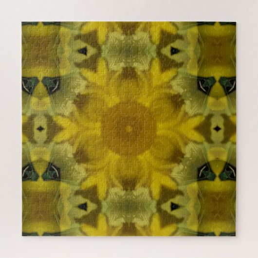 Sunshine Flower Burst Golden Legpuzzel (Verticaal)