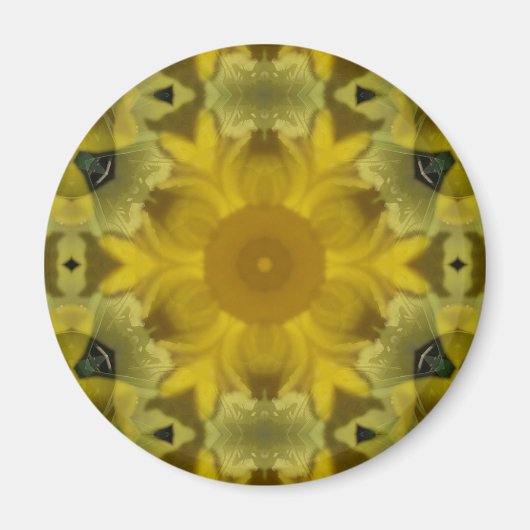 Sunshine Flower Burst Golden Magneet (Voorkant)