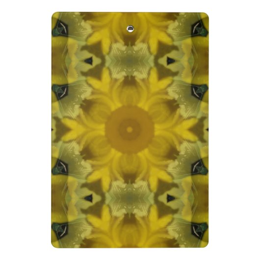 Sunshine Flower Burst Golden Mini Klembord (Achterkant)