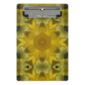 Sunshine Flower Burst Golden Mini Klembord (Voorkant)