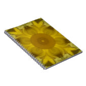Sunshine Flower Burst Golden Notitieboek (Rechterzijde)