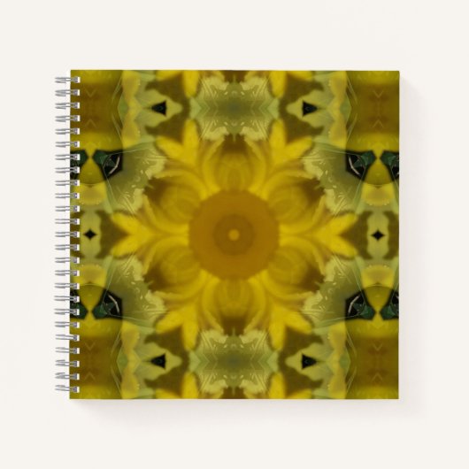 Sunshine Flower Burst Golden Notitieboek (Voorkant)