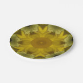 Sunshine Flower Burst Golden Papieren Bordje (Gekanteld)