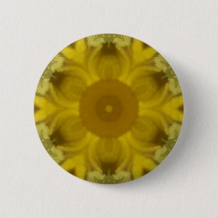 Sunshine Flower Burst Golden Ronde Button 5,7 Cm