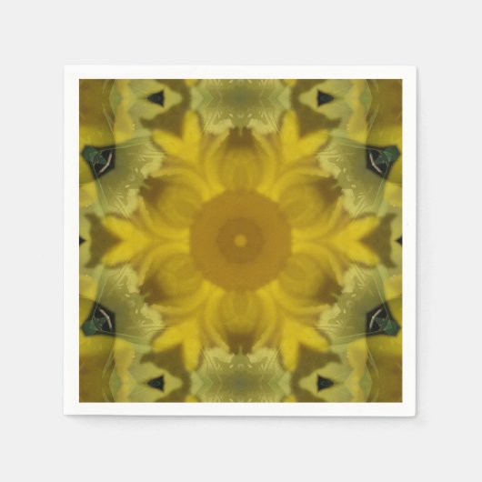 Sunshine Flower Burst Golden Servet (Voorkant)