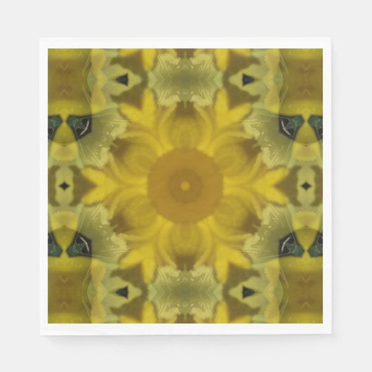 Sunshine Flower Burst Golden Servet (Voorkant)