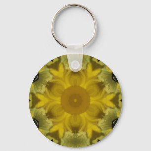 Sunshine Flower Burst Golden Sleutelhanger