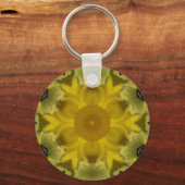 Sunshine Flower Burst Golden Sleutelhanger (Achterkant)