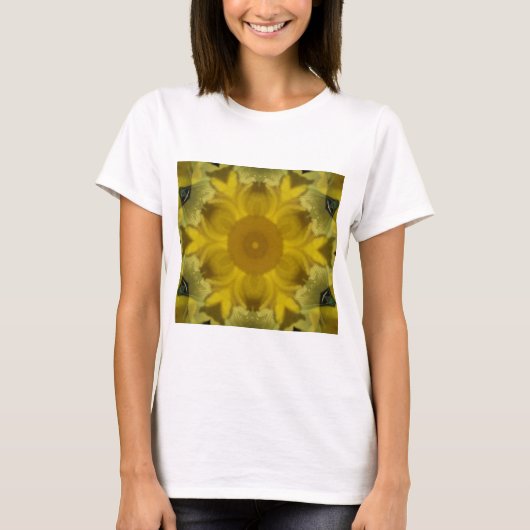 Sunshine Flower Burst Golden T-shirt (Voorkant)