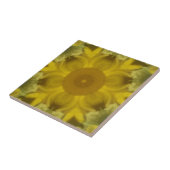 Sunshine Flower Burst Golden Tegeltje (Zijkant)