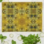 Sunshine Flower Burst Golden Theedoek (Gevouwen)