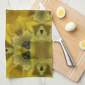 Sunshine Flower Burst Golden Theedoek (Quarter Fold)