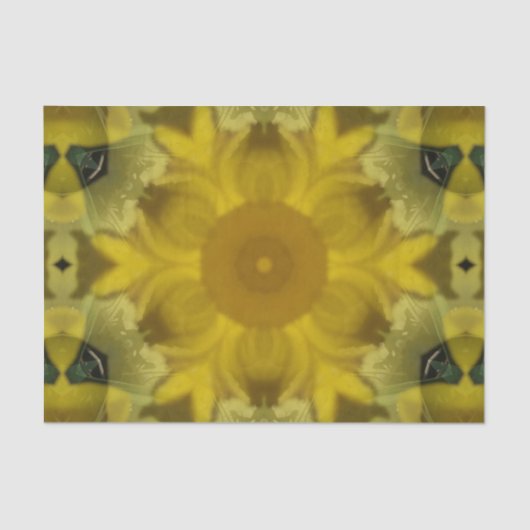 Sunshine Flower Burst Golden Tissuepapier (Voorkant)