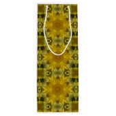 Sunshine Flower Burst Golden Wijn Cadeautas (Achterkant)