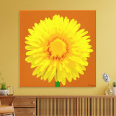 "Sunshine Flower" Canvas Print ontwerp. (Insitu (Woonkamer))