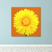 "Sunshine Flower" Canvas Print ontwerp. (Insitu (Houten vloer))