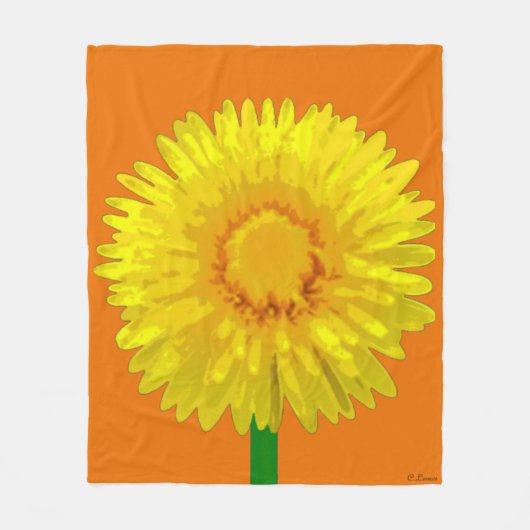 "Sunshine Flower" Fleece Deken ontwerp. (Voorkant)