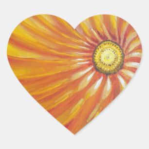 Sunshine Flower Goedemorgen Hart Sticker