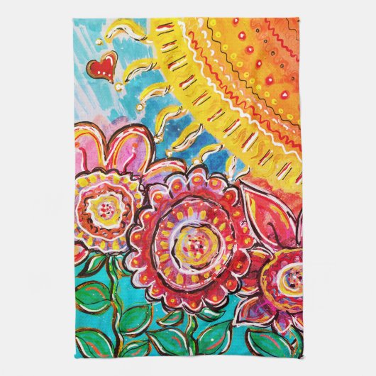 Sunshine & Flowers Kitchen Towel Theedoek (Verticaal)