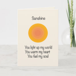 Sunshine Folded Valentine Card Feestdagen Kaart