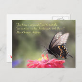 "Sunshine, Freedom, Flower"-prijsopgave voor vlind Briefkaart (Voorkant / Achterkant)