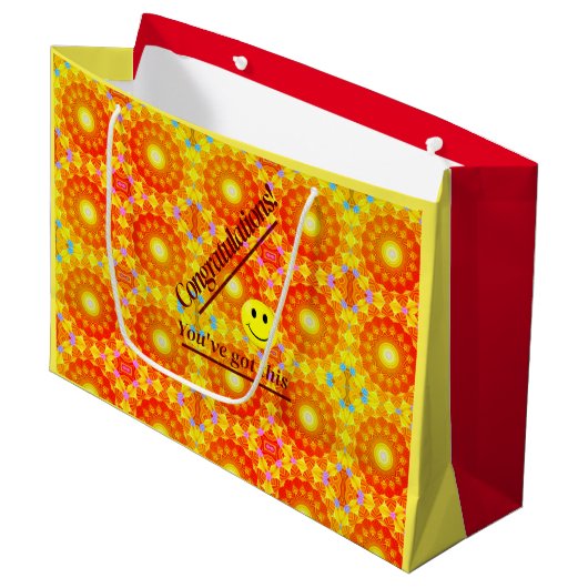 Sunshine Fun Celebration Groot Cadeauzakje (Voorkant Gekanteld)