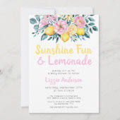 Sunshine Fun en Lemonade Floral Baby shower Kaart (Voorkant)