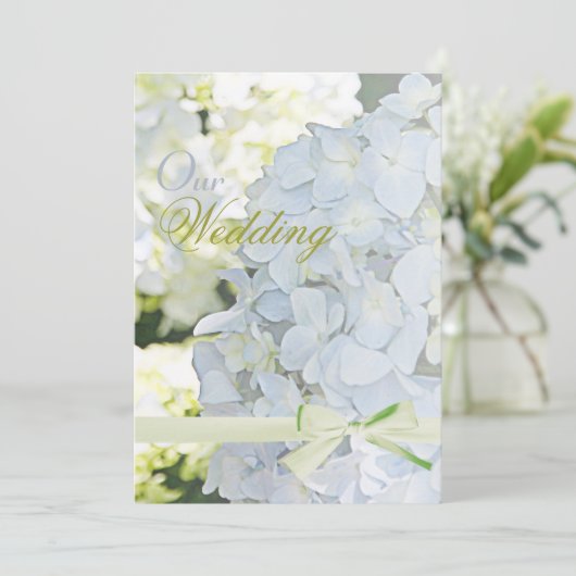 ©Sunshine Garden Hydrangeas Wedding Kaart (Staand voorkant)