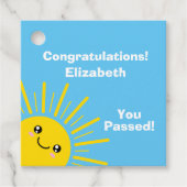 Sunshine Gefeliciteerd Bedankjes Labels (Voorkant)