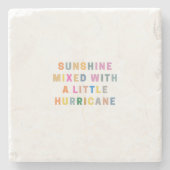 Sunshine gemengd met een beetje orkaan | Religie Stenen Onderzetter (Voorkant)