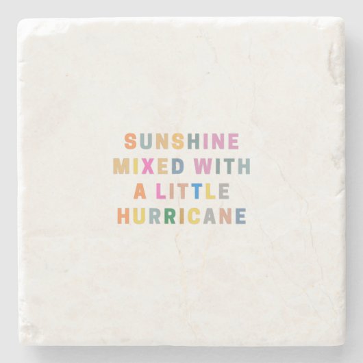 Sunshine gemengd met een beetje orkaan | Religie Stenen Onderzetter (Voorkant)