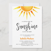 Sunshine Gender Neutraal Baby shower Kaart (Voorkant)