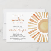 Sunshine Gender Neutral Boho Sun Baby shower Kaart (Voorkant)