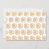 Sunshine Gender Neutral Boho Sun Baby shower Kaart (Achterkant)