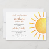 Sunshine Gender Neutral Boho Sun Baby shower Kaart (Voorkant)