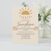 Sunshine Gender Neutral Boho Sun Baby shower Kaart (Staand voorkant)