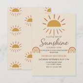 Sunshine Gender Neutral Boho Sun Baby shower Kaart (Voorkant / Achterkant)