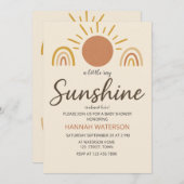 Sunshine Gender Neutral Boho Sun Baby Shower Kaart (Voorkant / Achterkant)