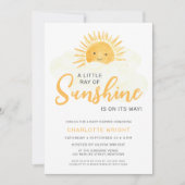 Sunshine Genderneutraal Baby shower Kaart (Voorkant)