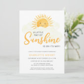 Sunshine Genderneutraal Baby shower Kaart (Staand voorkant)