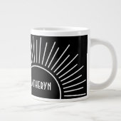 Sunshine gepersonaliseerd zwart wit grote koffiekop (Rechts)