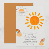 Sunshine Geslachtsneutrale Boho Sun Baby shower In Kaart (Voorkant / Achterkant)