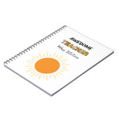 Sunshine Geweldige Leraar Gift Beste Leraar Notitieboek (Linkerzijde)