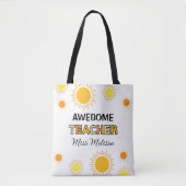 Sunshine Geweldige Leraar Gift Beste Leraar Tote Bag (Voorkant)